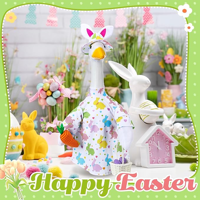 Easter Goose Outfit Goose Clothes for 23" High Cement or Plastic Goose Lawn Goose Clothing, Porch Goose Clothes, Lawn Goose Outfit, Garden Goose Costume