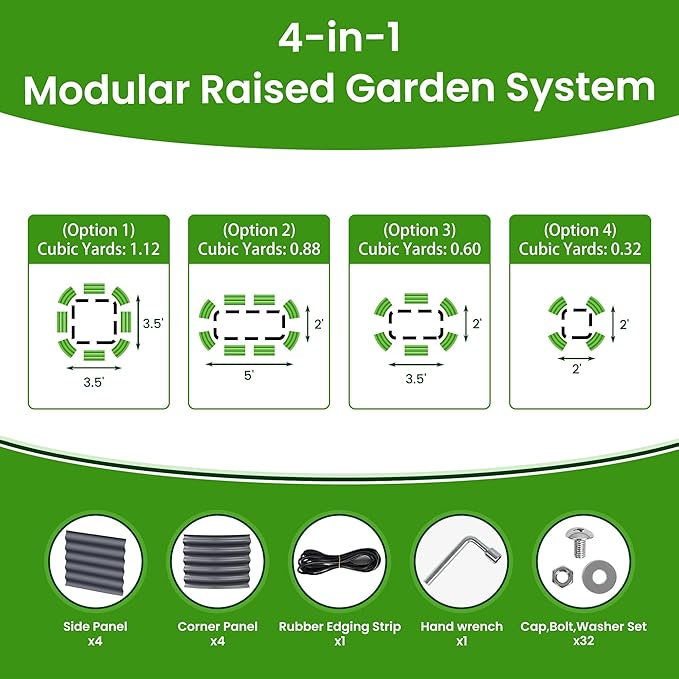 Raised Garden Bed 5x2x1.4 Ft Planter Box for Outdoor - Zinc-Aluminum-Magnesium Stainless Steel Durable Metal Garden Beds Kit for Vegetables, Flowers, Herbs and Succulents (Deep Grey)