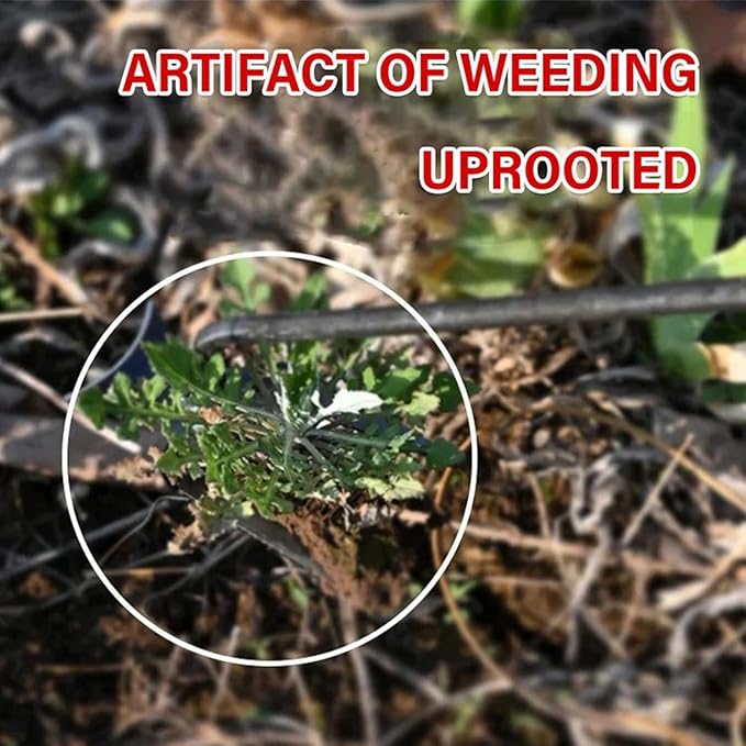 Weeding Artifact Uprooting Garden Weeding Tool, Upgraded Weed Removal Tool, Stainless Steel/Manganese Steel Weed Puller Manual Weeders for Home Gardening Yard Farmland (11 Teeth-Weed Tool)