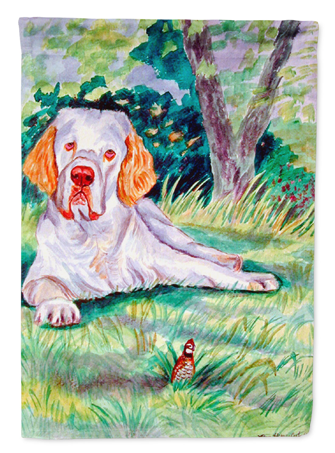 Clumber Spaniel Garden Flag – Decorative Outdoor Yard Flag 7113GF