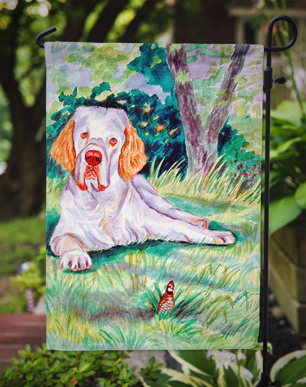 Clumber Spaniel Garden Flag – Decorative Outdoor Yard Flag 7113GF