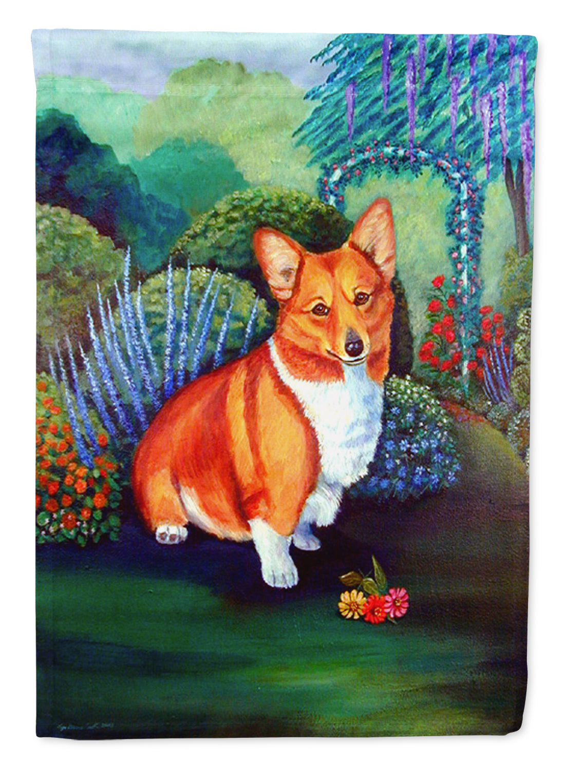 Pembroke Corgi Garden Flag – Decorative Outdoor Yard Flag