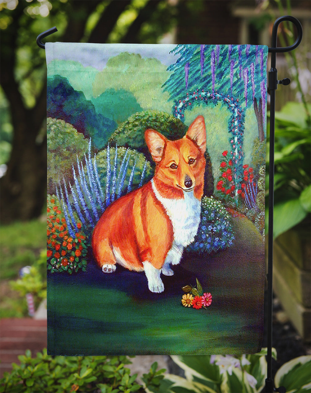 Pembroke Corgi Garden Flag – Decorative Outdoor Yard Flag