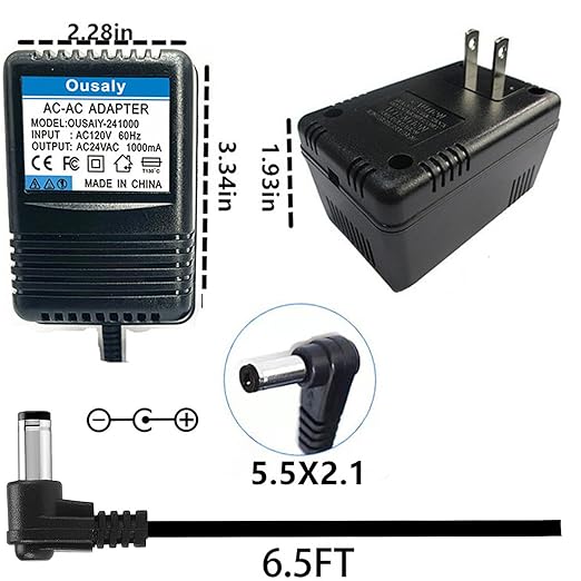 24VAC ac/ac Power Adapter Transformer for Sprinkler System Power Supply for Indoor Irrigation Timers Compatible with Rachio Smart Sprinkler Controller MKA-482401000 ILA48-241000 HL-EI480800 JT-917
