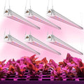 FREELICHT 6 Pack 4FT LED Grow Light, 40W (250W Equivalent), Red Blue (660nm+460nm) Full Spectrum Grow Light for Indoor Plants, Linkable Plug in Plant Growing Lamps for Hydroponic Seeding Veg Flower