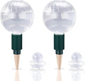 23 oz Extra Large Plant Watering Globes Top Fill, Clear Glass Water Bulbs with Terracotta Spikes Adapter, Slow Release Vacation Plant Watering Devices, Automatic Drip Irrigation, 2 Pack