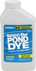 Airmax Nature's Blue Pond Dye 4X Concentrate for Outdoor Ponds & Lakes, Natural Pond Colorant & Beauty Enhancer, Block Ultraviolet Rays, Fish, Bird & Livestock Safe, Easy Liquid Application, 1 Quart
