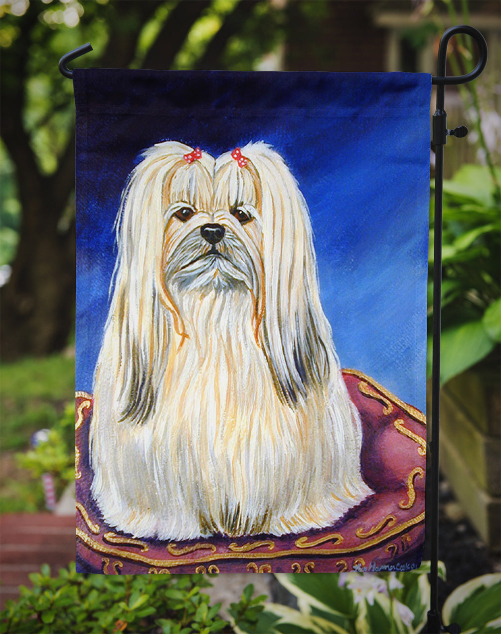 Lhasa Apso Garden Flag – Decorative Outdoor Yard Flag