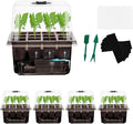 Seed Starter Trays Self-Watering - Kit with Humidity Dome, 5-Pack 60-Cell Plant Seedling Tray,Reusable Germination Trays for Indoor Gardening Seeds Growing Starting