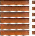 Cortens Steel Garden Metal Landscape Edging 40 inch with Top Bending Protection Pre-Rusted Cortens Steel Garden Edging 8 Inch Depth 90 Degree Bend 6 Pack for Lawn Yard (8 inch-90 Degree Bend, Rusted)