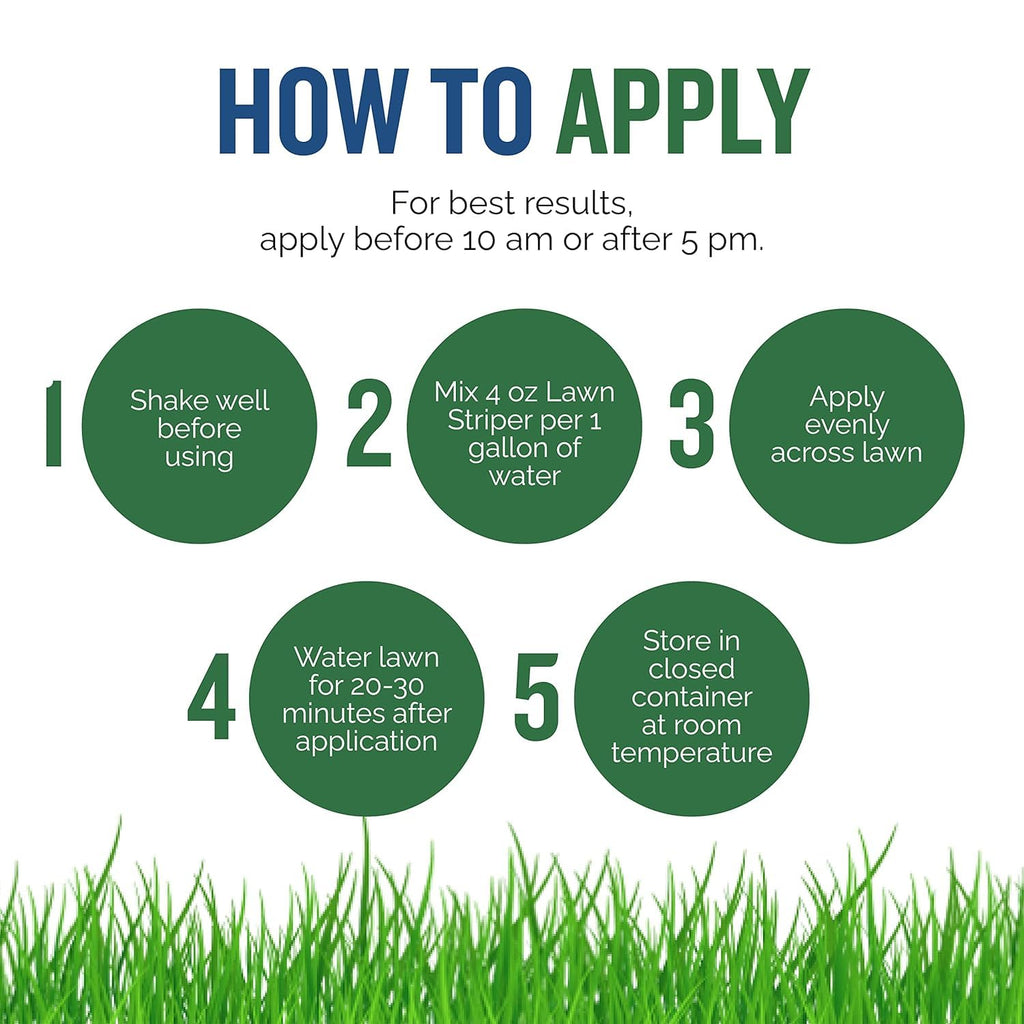 Turf Titan Lawn Striper 1 Gallon- Iron & Nitrogen Fertilizer to Promote Dark-Green, Stripe-Defined Turfs - Kids & Pet Safe, Natural Lawn Fertilizer - Green Grass Fertilizer - Covers up to 32,000 Sq Ft