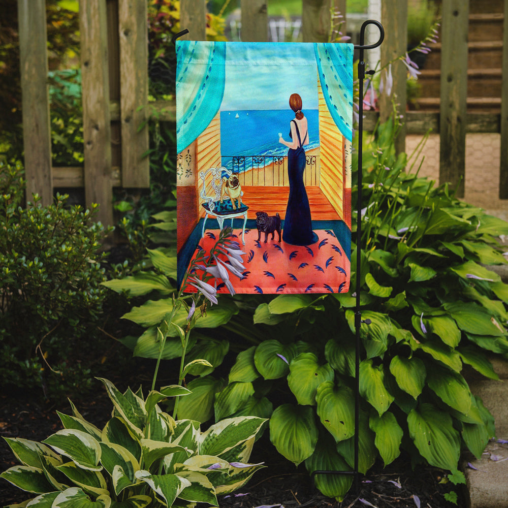 Lady with her Pug Garden Flag – Decorative Outdoor Yard Flag 7133GF