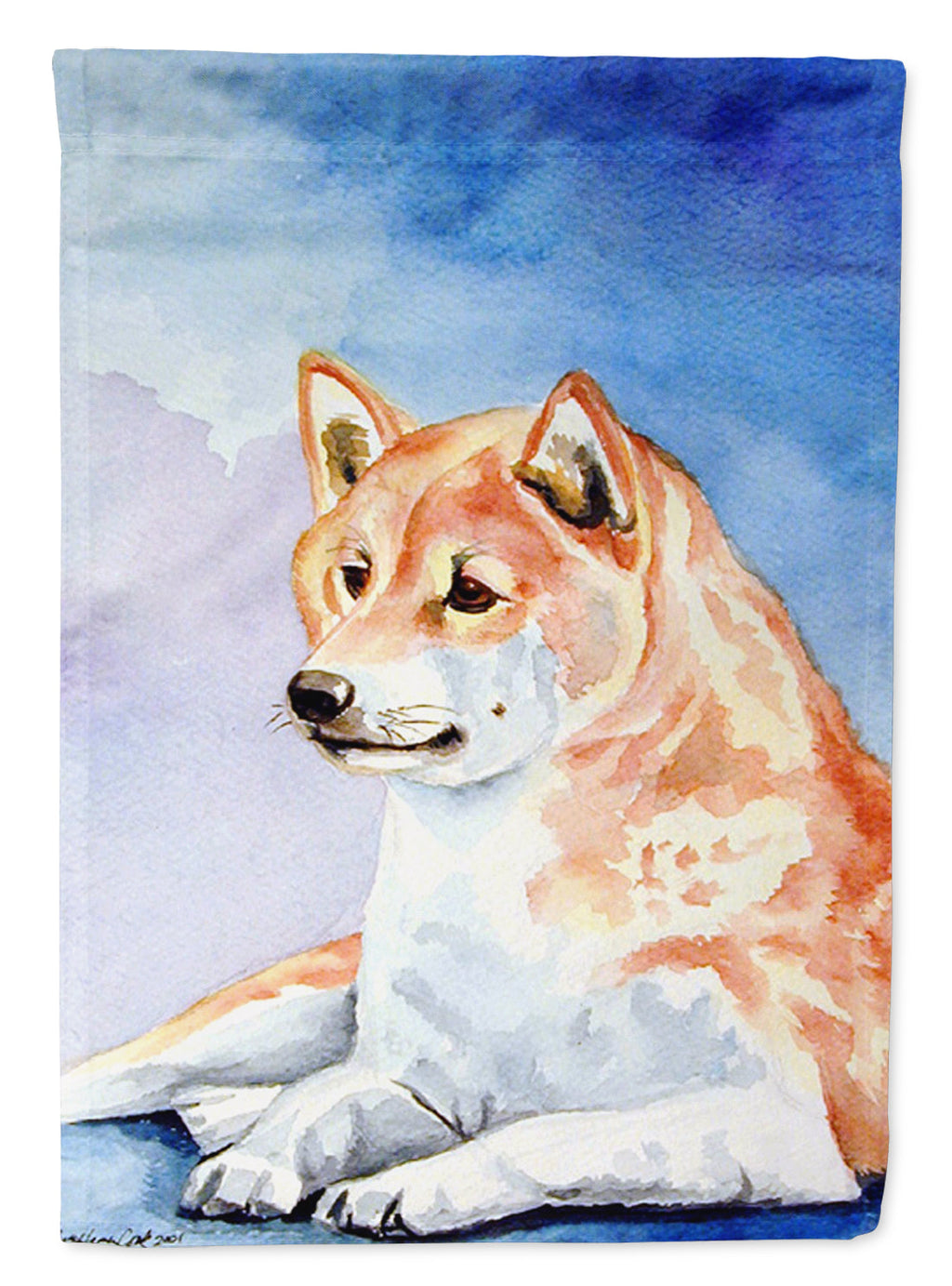Red and White Shiba Inu Garden Flag – Decorative Outdoor Yard Flag