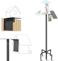 Ottsuls Bird Feeder Pole, 109 Inch Heavy Duty Bird House Pole Kit for Outdoors, with 5-Prong Base Feeding Station for Wild Birds Watching, Adjustable Feeder Stand (House Not Included)