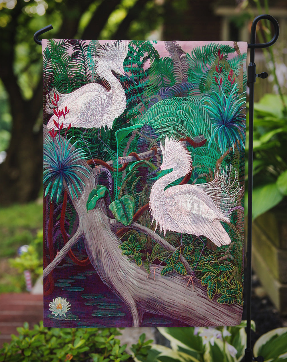 Bird - Egret Garden Flag – Decorative Outdoor Yard Flag