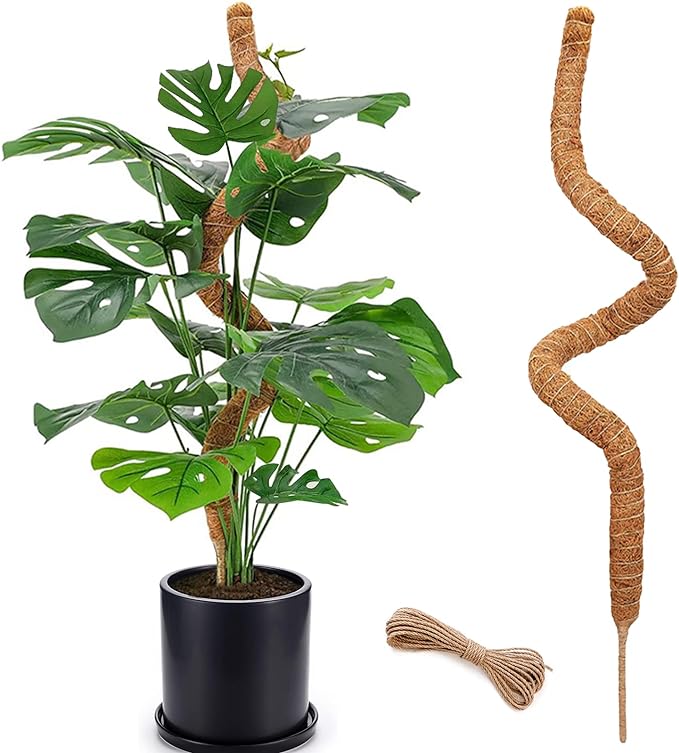 48 Inch Moss Pole, Bendable Moss Pole for Plants Monstera, Tall Moss Poles for Climbing Plants Indoor, Large Moss Pole Support, Garden Trellis Plant Stick Stakes for Potted Plants, Pothos