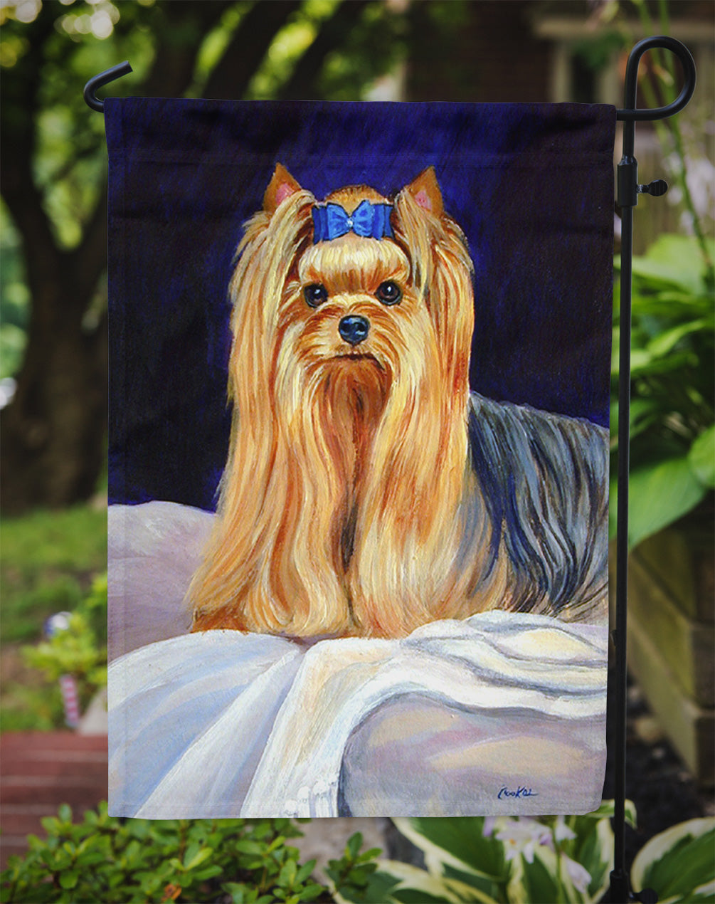 Yorkie Garden Flag – Decorative Outdoor Yard Flag 7157GF