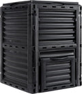 F2C Garden Compost Bin from BPA Free Material -80 Gallon(300 L) Large Compost Bin Aerating Outdoor Compost Box Easy Assembling, Lightweight, Fast Creation of Fertile Soil, Black