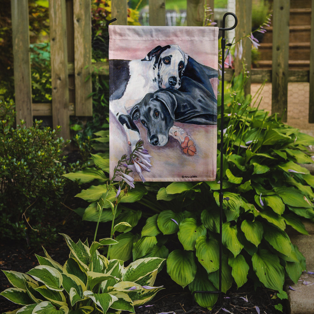 Harlequin and Bule Natural Great Danes Garden Flag – Decorative Outdoor Yard Flag