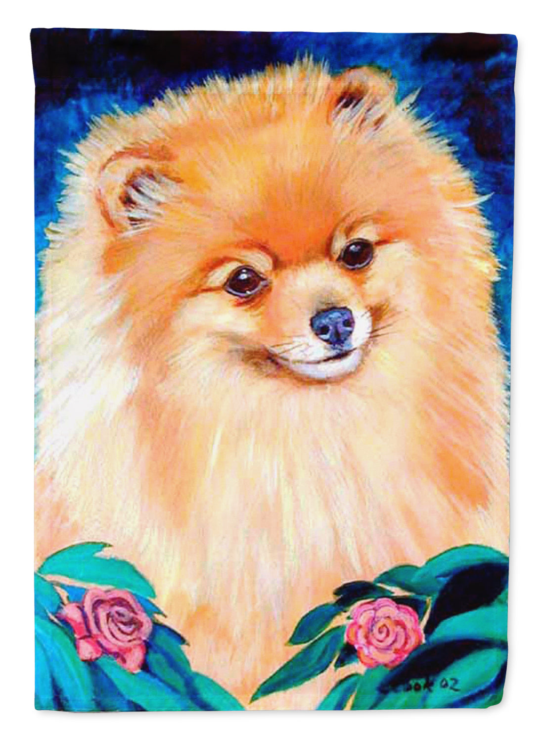 Pomeranian Garden Bud Garden Flag – Decorative Outdoor Yard Flag