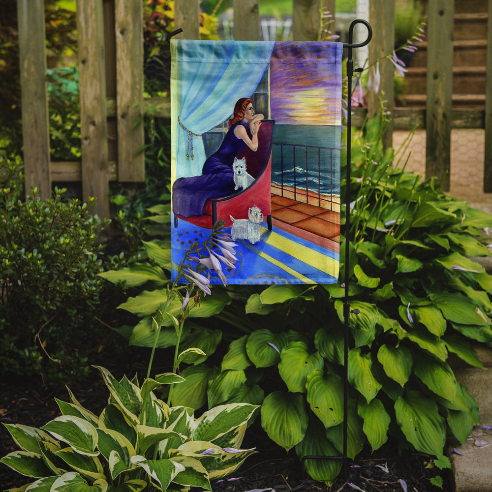 Lady with her Westie Garden Flag – Decorative Outdoor Yard Flag