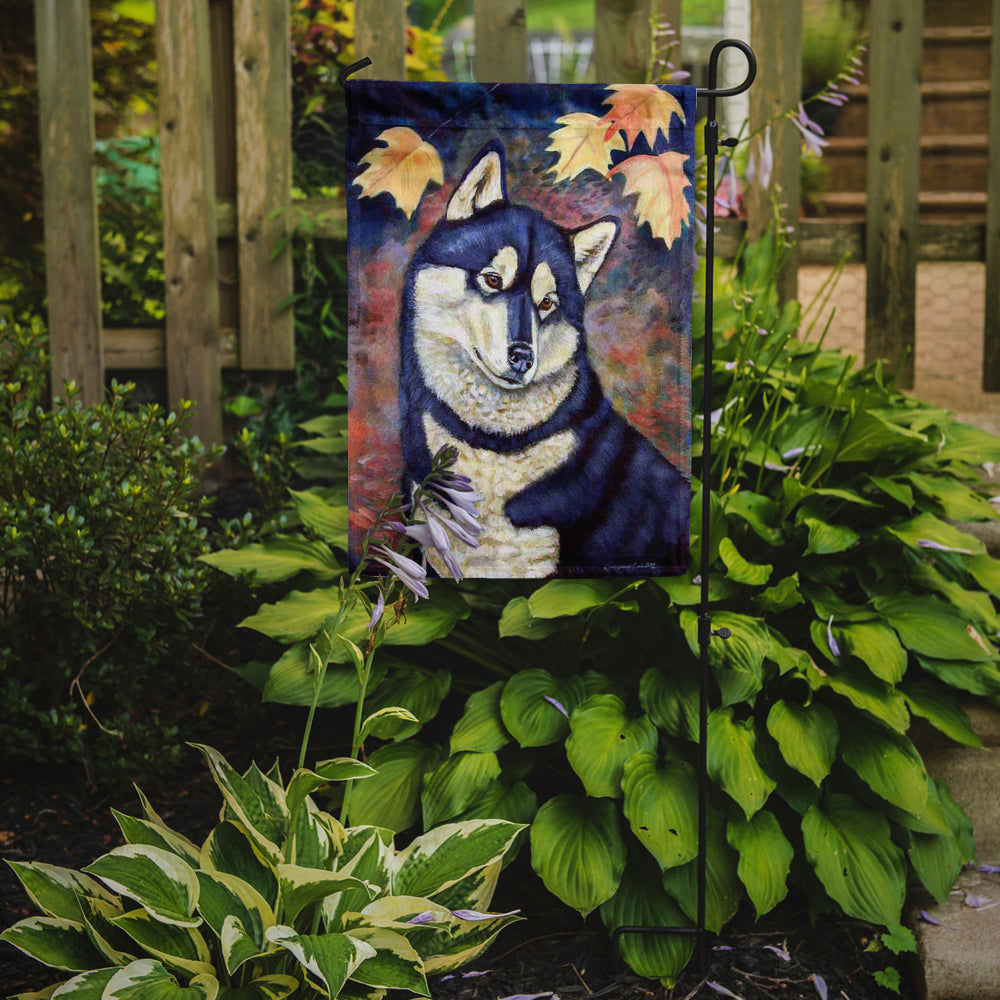 Fall Leaves Siberian Husky Garden Flag – Decorative Outdoor Yard Flag