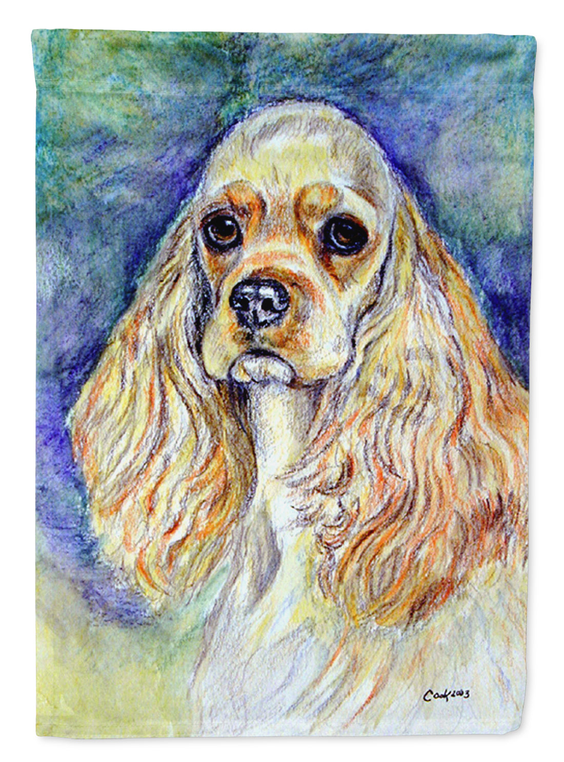 Blonde Tan Cocker Spaniel Garden Flag – Decorative Outdoor Yard Flag