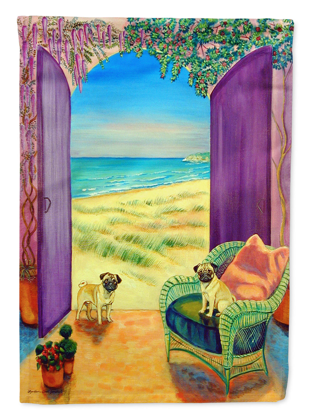 Pug Garden Flag – Decorative Outdoor Yard Flag 7183GF