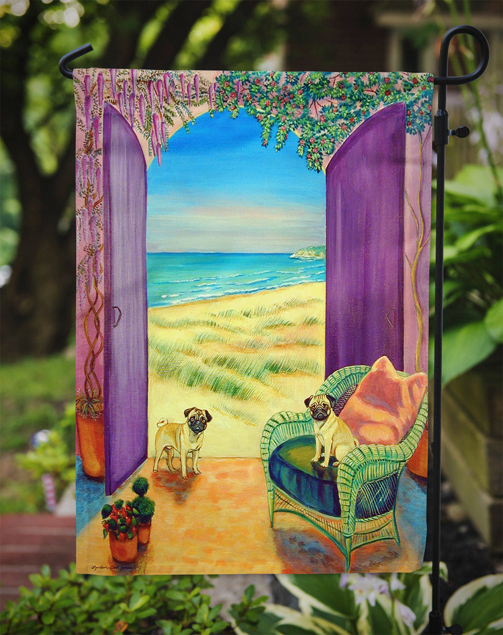 Pug Garden Flag – Decorative Outdoor Yard Flag 7183GF
