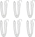 6 Pack 19.7 Inch Silver Hanging Chain for Hanging Bird Feeders, Bird Houses, Planters, Baskets, Birdbaths, Lanterns, Wind Chimes, Billboards, Signs and Ornaments