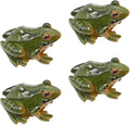 Miniature Frog Figurine, Fish Tank Decoration for Miniature Fairy Garden and Terrarium Statue(4 pcs)