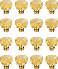 Aopin G 3/16 Brass Misting Nozzles 0.8mm / 0.03" Orifice Atomizing Mister Sprayer Nozzle Suitable For Outdoor Cooling,Garden Irrigation,Fountain, Crop Nutrient Injection, Greenhouse 16 Pcs