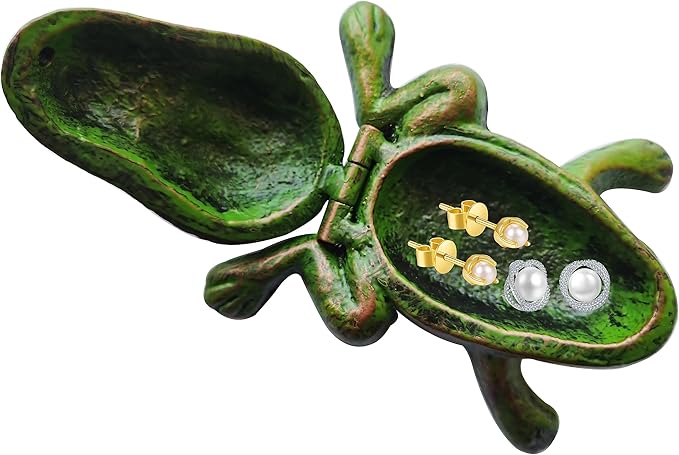 Iron Frog Key Hider - Hide a Key Outdoor - Outside Key Hider - Spare Key Holder, Garden Decoration Frog Statues…