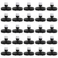 Upgraded Micro Spray Irrigation Drippers, 24 Pieces Three-Way Atomizing Nozzle Fitting for 1/4 Inch Tubing Lock Barbed Drip Line Parts Emitters for Garden Greenhouse Sprinkler Misting System