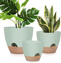 12" 10" 9" Large Self Watering Plant Pots, 3 Pack Flower Pots Planters with Multi Mesh Drainage Holes for Indoor Outdoor Garden Plants and Flowers.