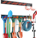Ultrawall Multi-Storage Garage Hooks, Utility Rack with Multiple Installation Methods, Wall-Mounted Garden Tool Organizer System for Shovels, Rakes, Ladders,17pcs