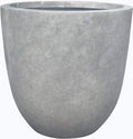 Kante 14 Inch Dia Round Concrete Planter, Indoor Outdoor Large Plant Pot with Drainage Hole and Rubber Plug for Home Patio Garden, Natural Concrete