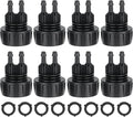 8pcs Garden Hose Adapters, 3/4'' Faucet Convert to 1/4'' Drip Irrigation Tubing, Drip Irrigation Hose Connectors for Outdoor Watering, Fittings with 8pcs Rubber Washers (2 Barbs)