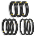 Sanlykate Bonsai Training Wire Kit, 9 Roll Tree Training Wires 295.27 Feet Total, 1.0mm, 1.5mm, 2.0mm Anodized Aluminum Wire Set, Hold Plant Branches Trunks - Black