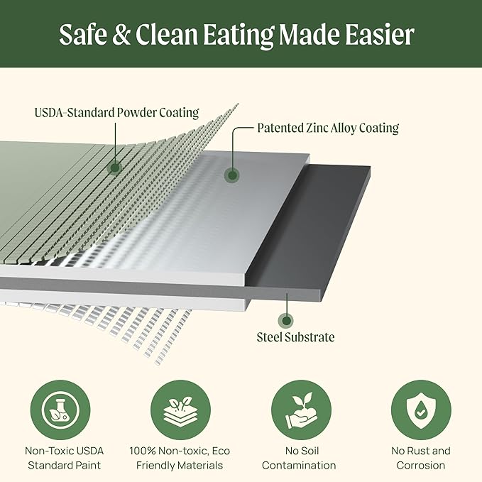 Vego garden 32" Extra Tall Raised Garden Bed Kits, 6 in 1 Modular Raised Planter Box for Vegetables Flowers Fruits Oval Metal Raised Garden Bed- Modern Gray