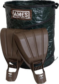 AMES Leaf Scoops Hand Rake Set with Collapsible Pop-Up Garden Waste Bag for Collecting Leaves, Mulch and Debris