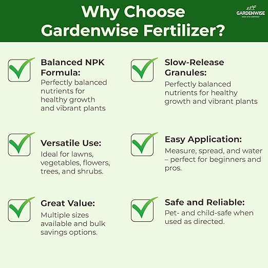 13-13-13 Slow Release Granular Fertilizer – All Purpose Plant Food 13 13 13 for Outdoor Grass, Vegetables, Roses, Flowers, Shrubs, Trees. Lawns, Gardens, Potted Plants (3 quarts)