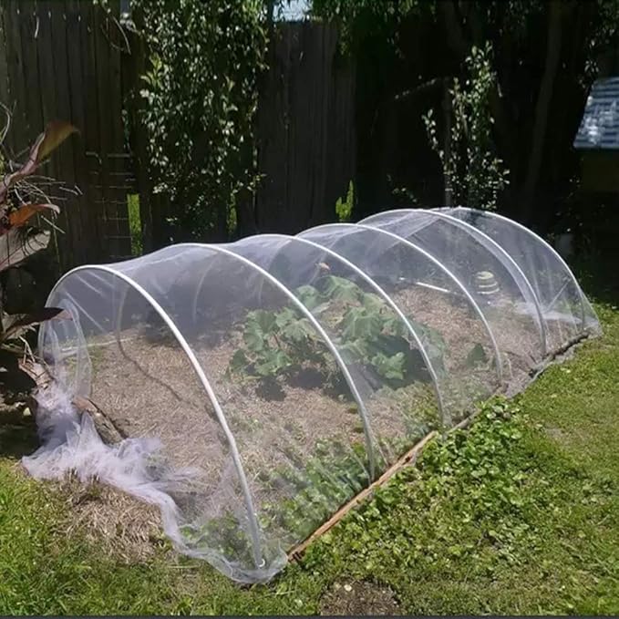 Agfabric Garden Netting 8.2'x9.8' Insect Pest Barrier Netting for Garden Protection,Plant Cover Row Cover Mesh Netting for Vegetables Fruit Trees and Plants,White