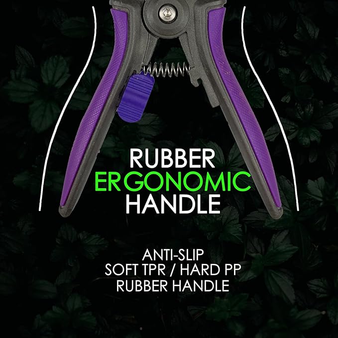 Non-stick Resin Resist Blade Micro-Tip Garden Snips 6" Fluorine Coating Garden Scissors Pruning Shear Precision Bud Trimming Hand Pruner Leaf Stem Sharp Snips Effort-saving 2 PACK