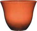Classic Home and Garden Indoor/Outdoor Round Honeysuckle Resin Flower Pot Planter, Orange Ember, 13"