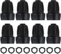 8pcs Garden Hose Adapter, 3/4'' Faucet Convert to 1/2'' Drip Irrigation Tubing, Drip Irrigation Hose Connectors for Outdoor Watering, Fittings with 8pcs Rubber Washers (1 Barb)