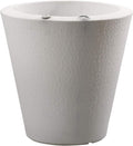 Crescent Garden Dot TruDrop Indoor/Outdoor Planter, Self-Watering Plant Pot, 20 Inches, (Alpine White)