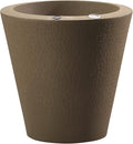 Crescent Garden Dot TruDrop Indoor/Outdoor Planter, Self-Watering Plant Pot, 20 Inches, (Mocha)