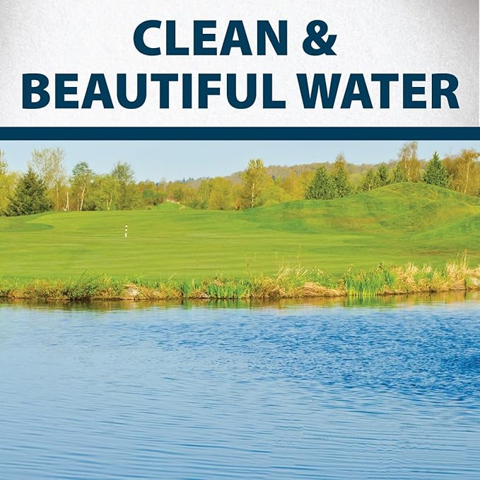 Airmax Pond Dye Plus, Twilight Blue Colorant & Natural Beneficial Bacteria, Large Pond & Lake Water Clarifier & Color Treatment, Shade Plants & Algae from Sunlight, Fish & Livestock Safe, 4 Gallons
