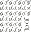 1/4 Tubing Clamp, 1/4"Double Wire Spring Hose Clamp, Irrigation Hose Clamp, Hose Tubing Clamps, 100 Double Line Hose Tube Spring Clamp, Irrigation Kit Connector Clamp, Metal Water Hose Clamps